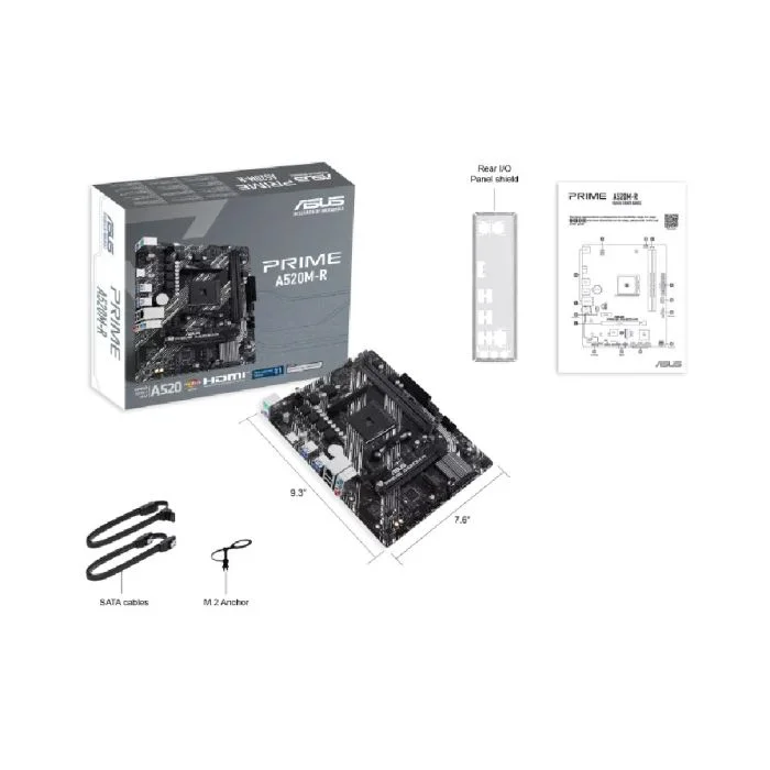 Imagem 3 de 5 do produto Placa Mãe Asus Prime A520m-r Am4 2xDDR4 Amd A520 Matx