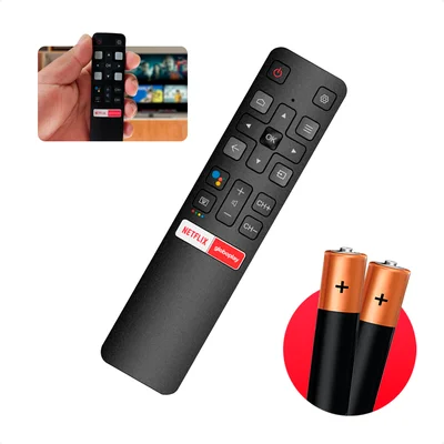Controle Remoto Para Tv Tcl Semp Smart Globoplay Netflix + 2 Pilhas — foto 4