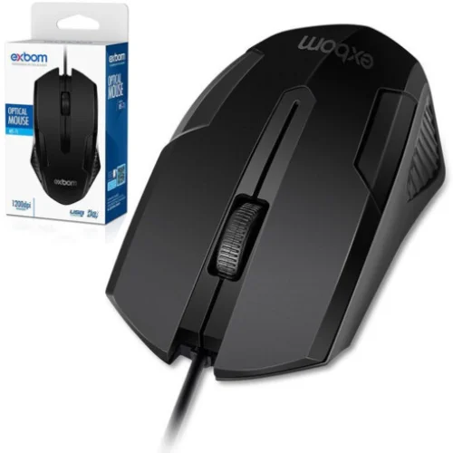 Imagem 3 de 4 do produto Mouse Óptico Com Fio Usb Black 03950 - Ms-71