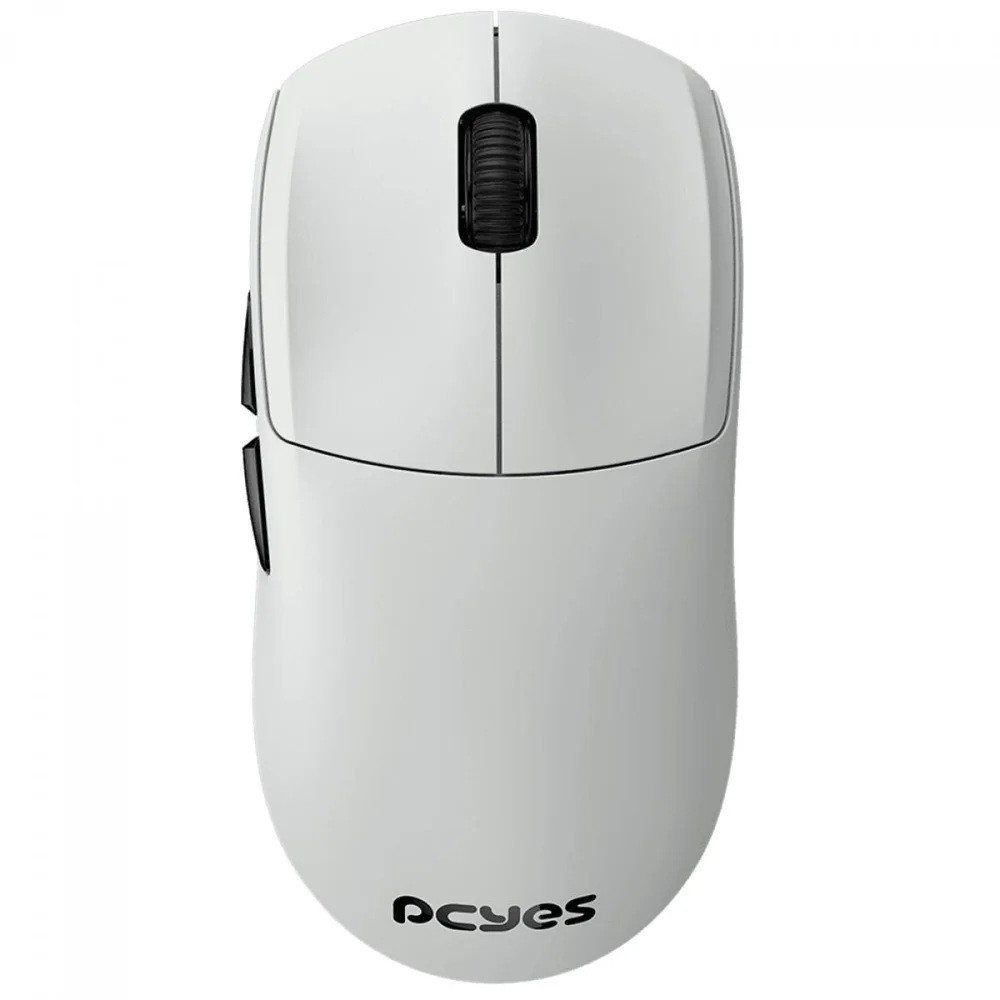 Mouse Gamer PCyes Fenner White Ghost, Wireless/bluetooth, 26000 Dpi, 8k, 5 Botões, Sensor Pixart 3395, Branco, Pmgfwg8k