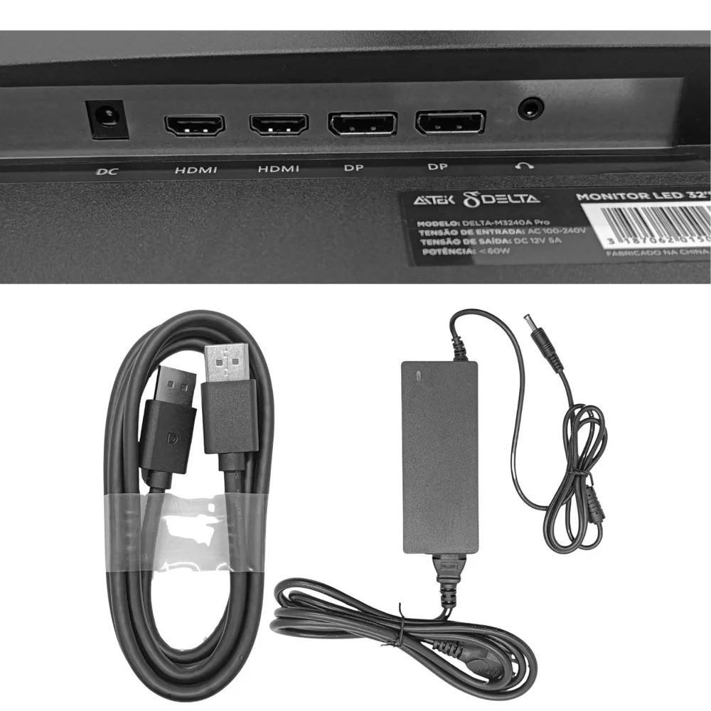Monitor LED 32" Ultra HD 4k IPS 75Hz 1ms, HDMI DP, Ideal para Jogos Aitek - DELTA -M3240A PRO Monitor LED 32" Ultra HD 4k IPS 75Hz 1ms, HDMI DP, Ideal para Jogos Aitek - DELTA -M3240A PRO