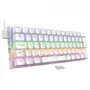 Teclado Mecânico Gamer T-dagger Arena Pro, Rainbow, Wireless/bluetooth, Switch Brown, 60%, Abnt2, Branco, T-tgk321w Pro-br Pt
