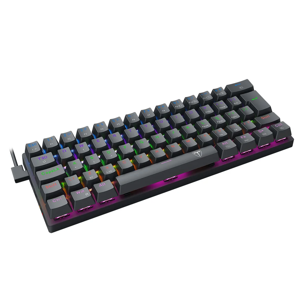 Imagem 2 de 5 do produto Teclado Mecanico Gamer Arena Pro Rainbow Wireless Dust-proof Brown T-dagger T-tgk321pro-br Pt Preto