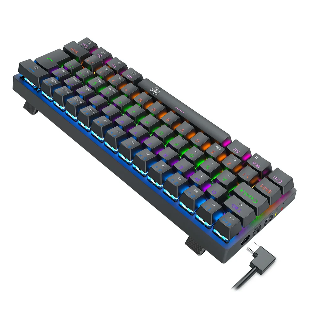 Imagem 3 de 5 do produto Teclado Mecanico Gamer Arena Pro Rainbow Wireless Dust-proof Brown T-dagger T-tgk321pro-br Pt Preto