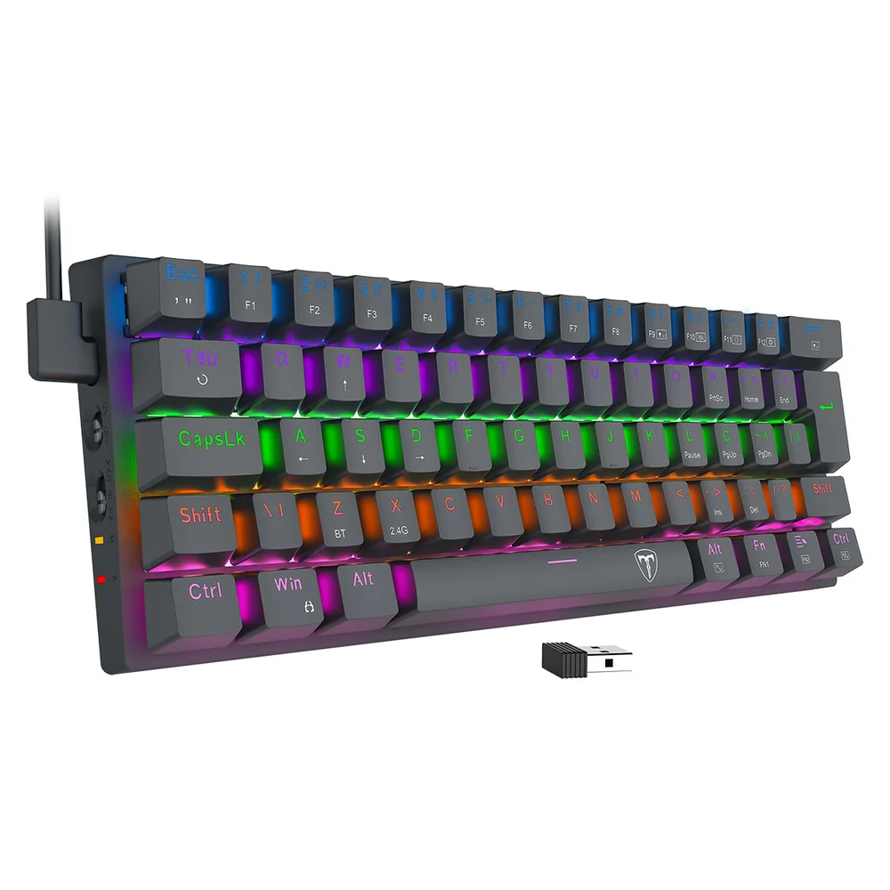 Imagem 4 de 5 do produto Teclado Mecanico Gamer Arena Pro Rainbow Wireless Dust-proof Brown T-dagger T-tgk321pro-br Pt Preto