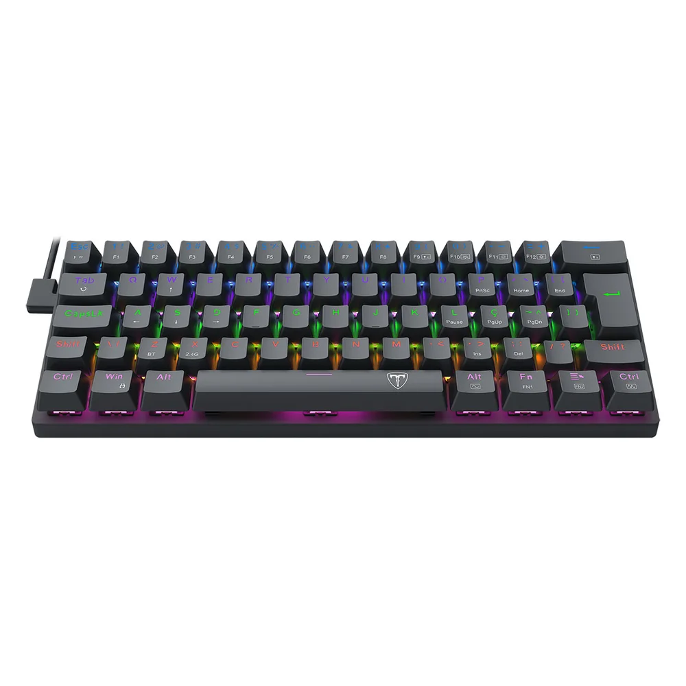 Imagem 5 de 5 do produto Teclado Mecanico Gamer Arena Pro Rainbow Wireless Dust-proof Brown T-dagger T-tgk321pro-br Pt Preto