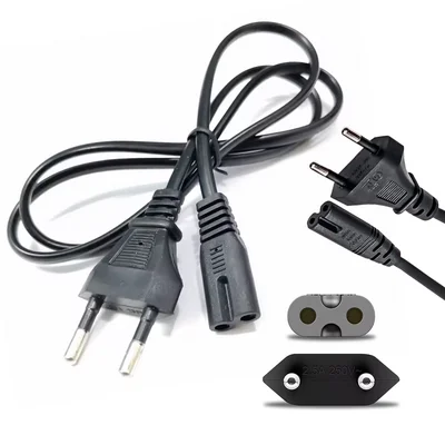 Cabo De Força Energia Bipolar Tipo 8 Rádio Tv Impressora Ps4 Ps3 Ps2 Game Monitor Notebook Jbl