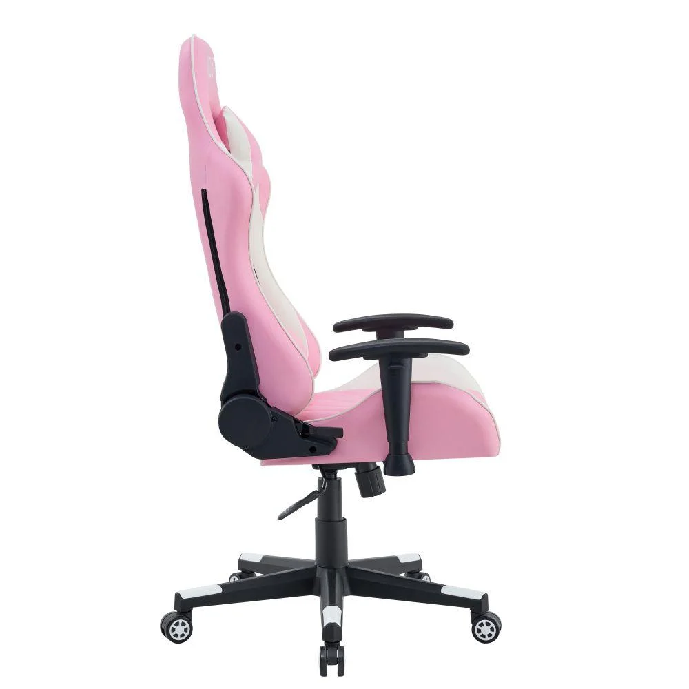 Imagem 2 de 4 do produto Cadeira Giratória Gamer Kl3 Branco E Rosa