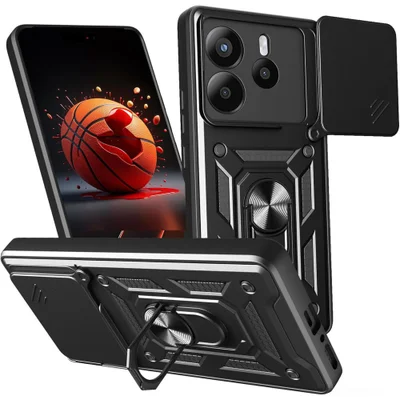 Capa Capinha Case Para Redmi Note 14 4g - Protetora Resistente Anti Impacto Queda Armadura Militar Cor:preto