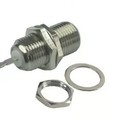 Conector F Painel Com Porca E Arruela – 50 Unidades  Conexão Segura E Durável