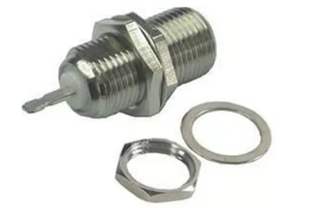 Imagem 2 de 5 do produto Conector F Painel Com Porca E Arruela – 50 Unidades  Conexão Segura E Durável