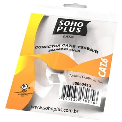 Kit C/10 Un Conector Keystone Femea Furukawa Cat6 Soho Plus