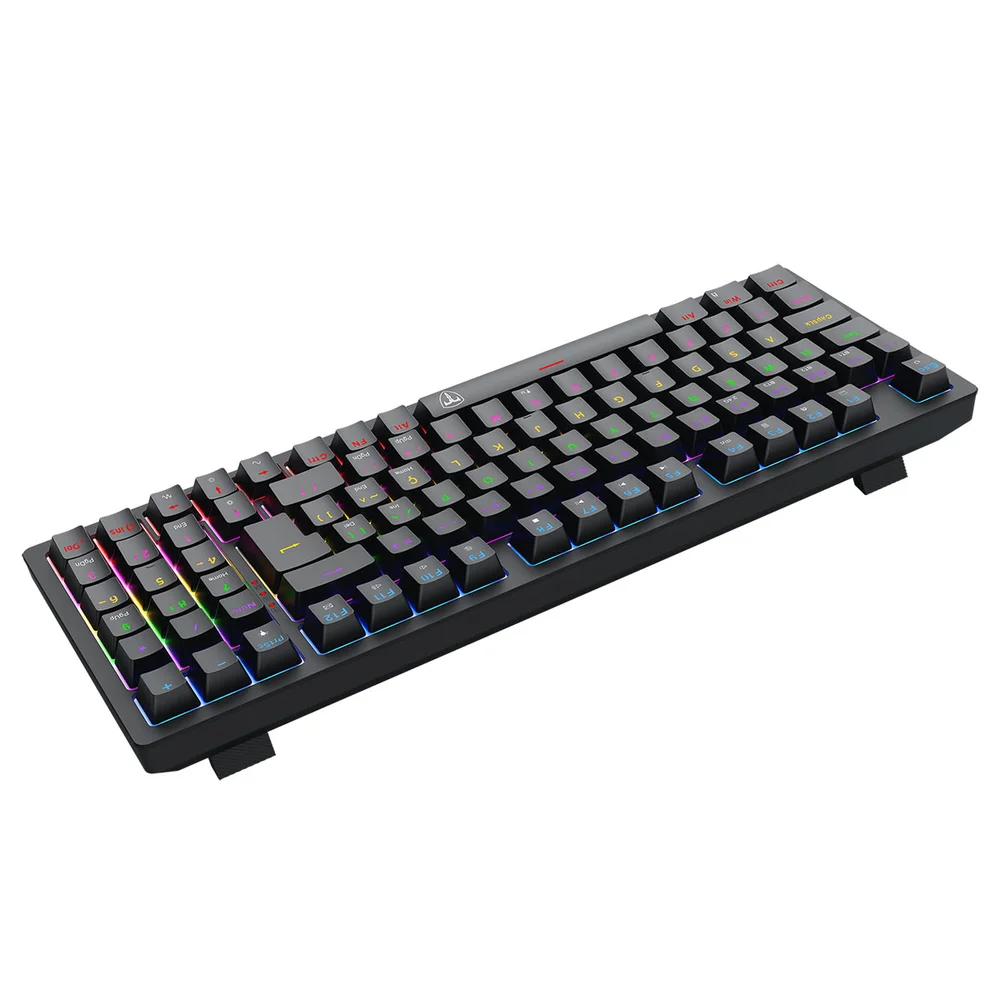 Imagem 5 de 5 do produto Teclado Mecanico Gamer Holysword Rainbow Wireless Dust-proof Brown T-dagger T-tgk331-br Preto