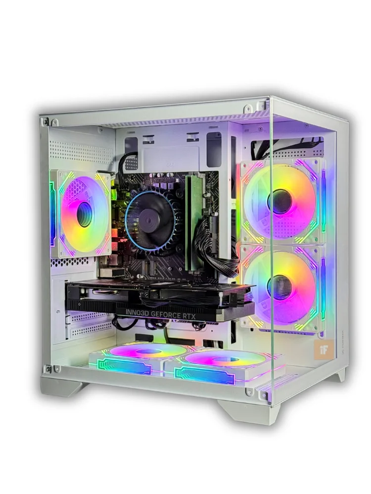 PC Gamer Intel i5 12400 - RTX 5060 8GB, 32gb Ram, SSD 1TB Nvme – Aquario Branco RGB
