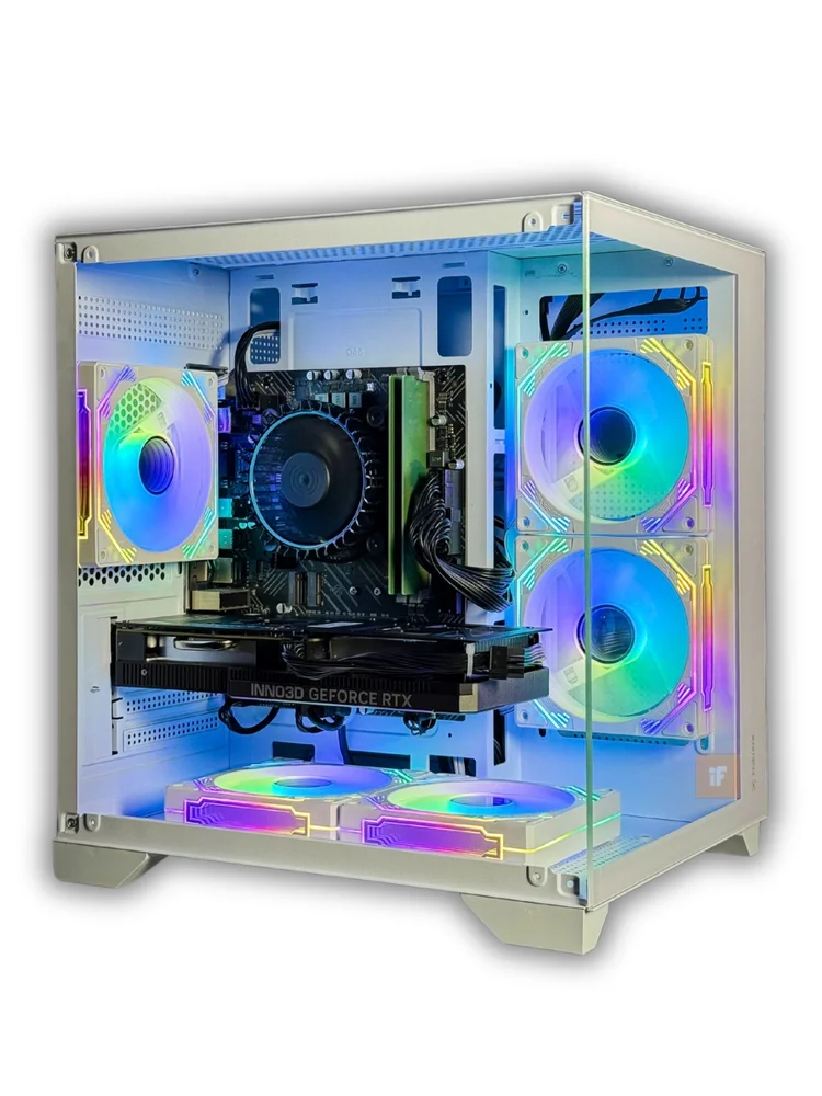 PC Gamer Intel i5 12400 - RTX 5060 8GB, 32gb Ram, SSD 1TB Nvme – Aquario Branco RGB - view 3