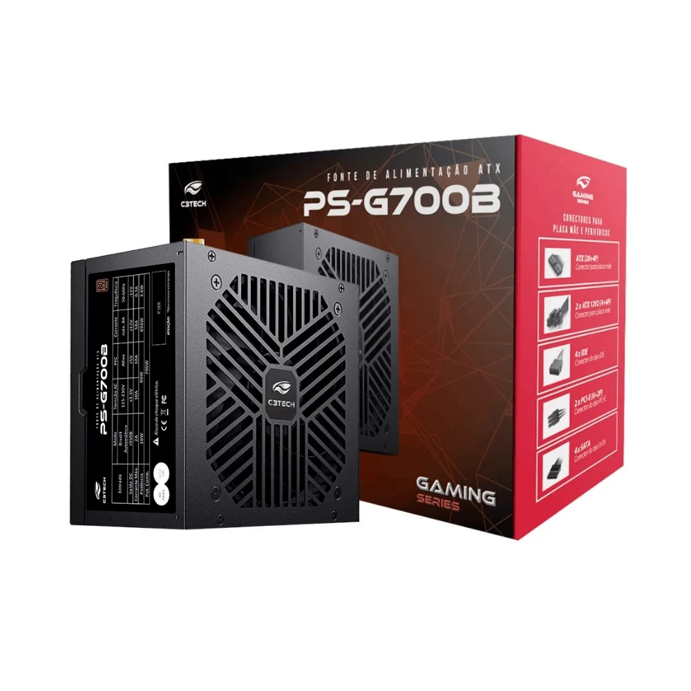Imagem 3 de 4 do produto Fonte Atx 700w C3tech Ps-g700b 80 Plus Bronze