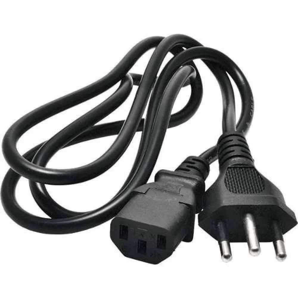 Cabo De Forca Energia Tripolar P/ Fonte Monitor PC Impressora Padrao Br 1,2m