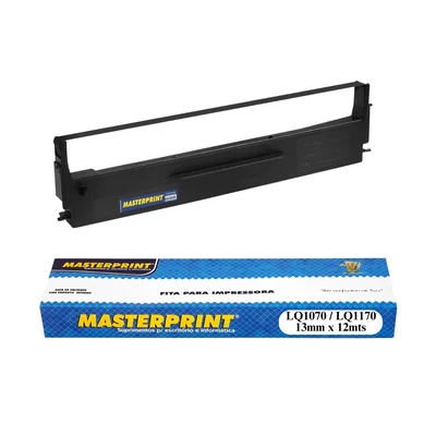 Fita Matricial Preta Compativel Com Epson Lq 1070 Lq 1170 Fx 100 Mx 100 13mm X 12m Nylon