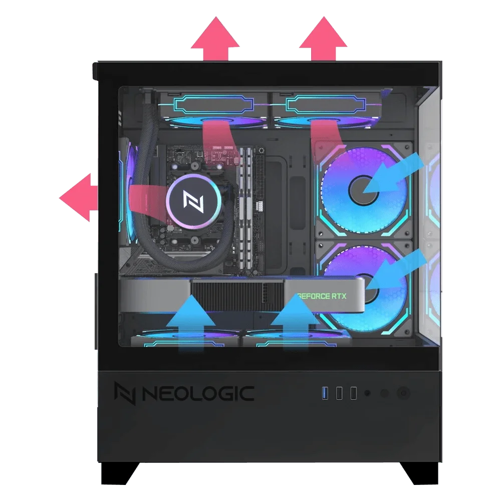 PC Gamer Ryzen 5 5500, 16gb 3200mhz, (RTX 5050 8GB), A520m, SSD 480GB, 600w 80 Plus, 3 Fans RGB, - Nli90474 U Unica Unica - view 4