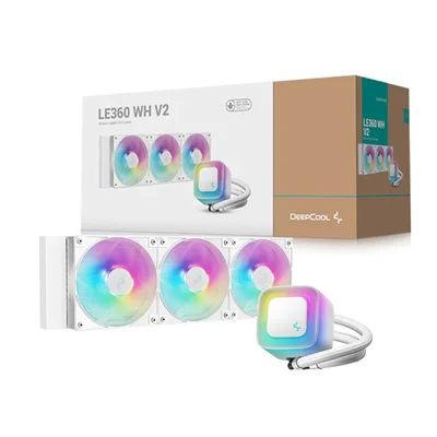 Water Cooler 360mm Deepcool Le360 V2, ARGB, White - R-le360-whammn-g-2