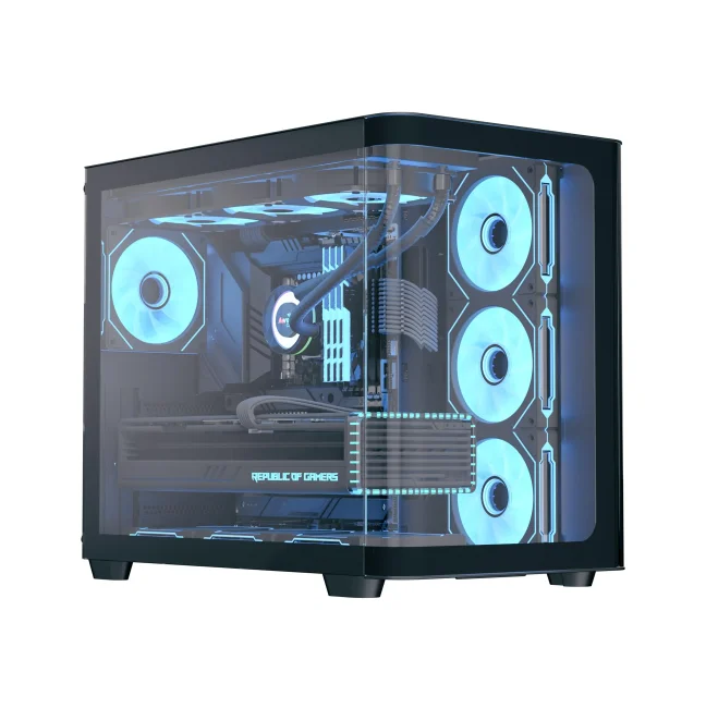 Gabinete Gamer Aerocool P500c, Mid-tower, Vidro Temp, 4 Fans, Black - P500c Pt (85133)