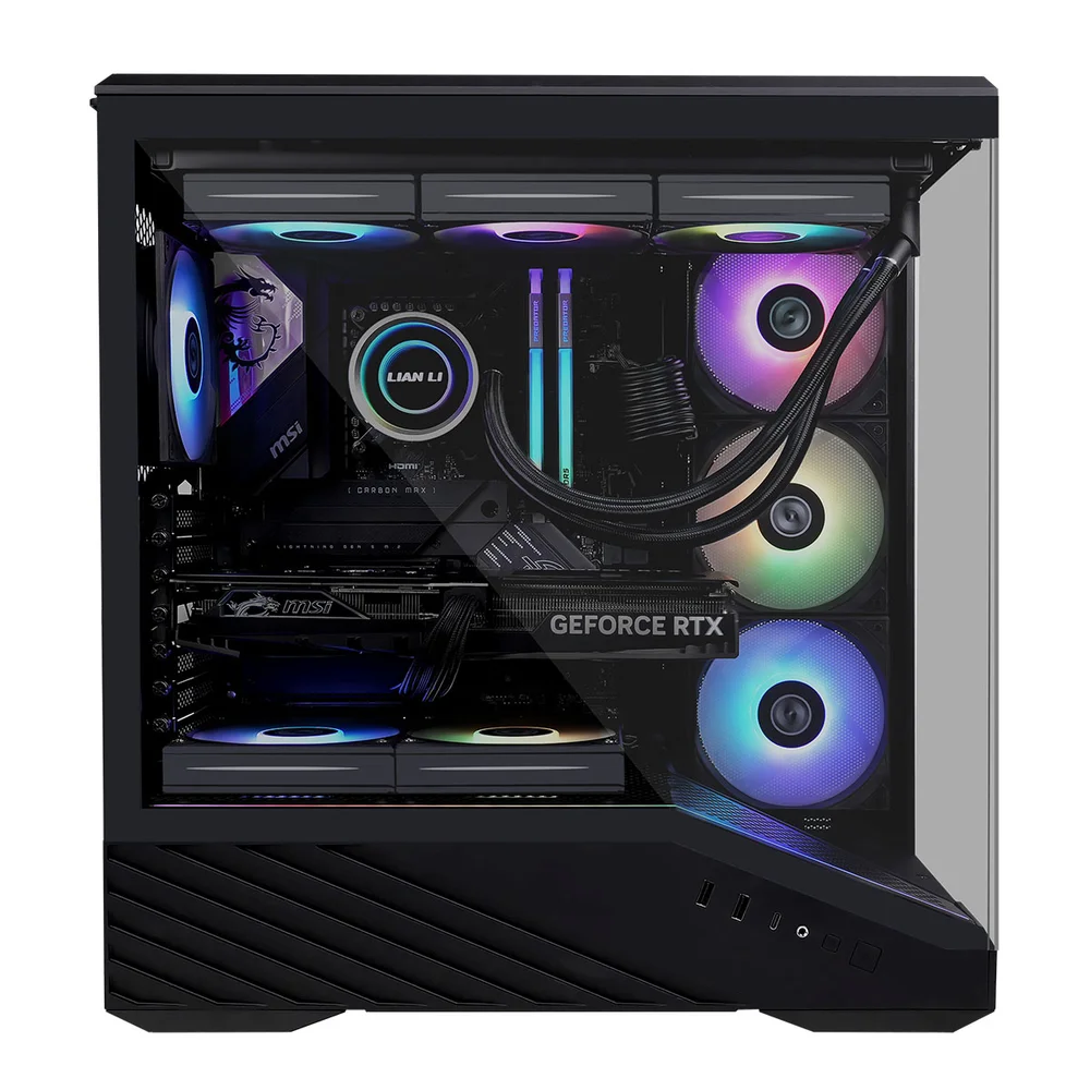 Imagem 3 de 5 do produto Gabinete Gamer Lian Li V100, Mid-tower, Vidro Temp, S/fan, Black - V100x