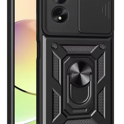 Capa Capinha Armadura C/ Proteção Da Camera Suporte Anel 360 Para Oppo A58