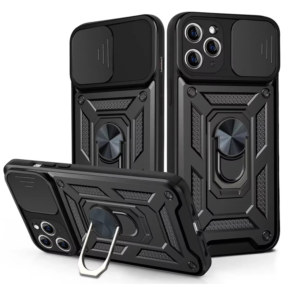 Capa Capinha Armadura C/ Proteção Da Camera Suporte Anel 360 Para Iphone 16 Pro Max