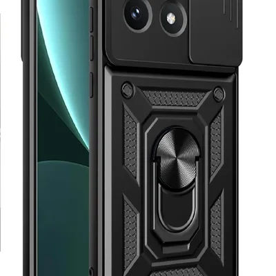 Capa Capinha Armadura C/ Proteção Da Camera Suporte Anel 360 Para Xiaomi Poco X6 Pro