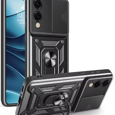 Capa Capinha Armadura C/ Proteção Da Camera Suporte Anel 360 Para Samsung Galaxy S25 Edge / S25+ Plus