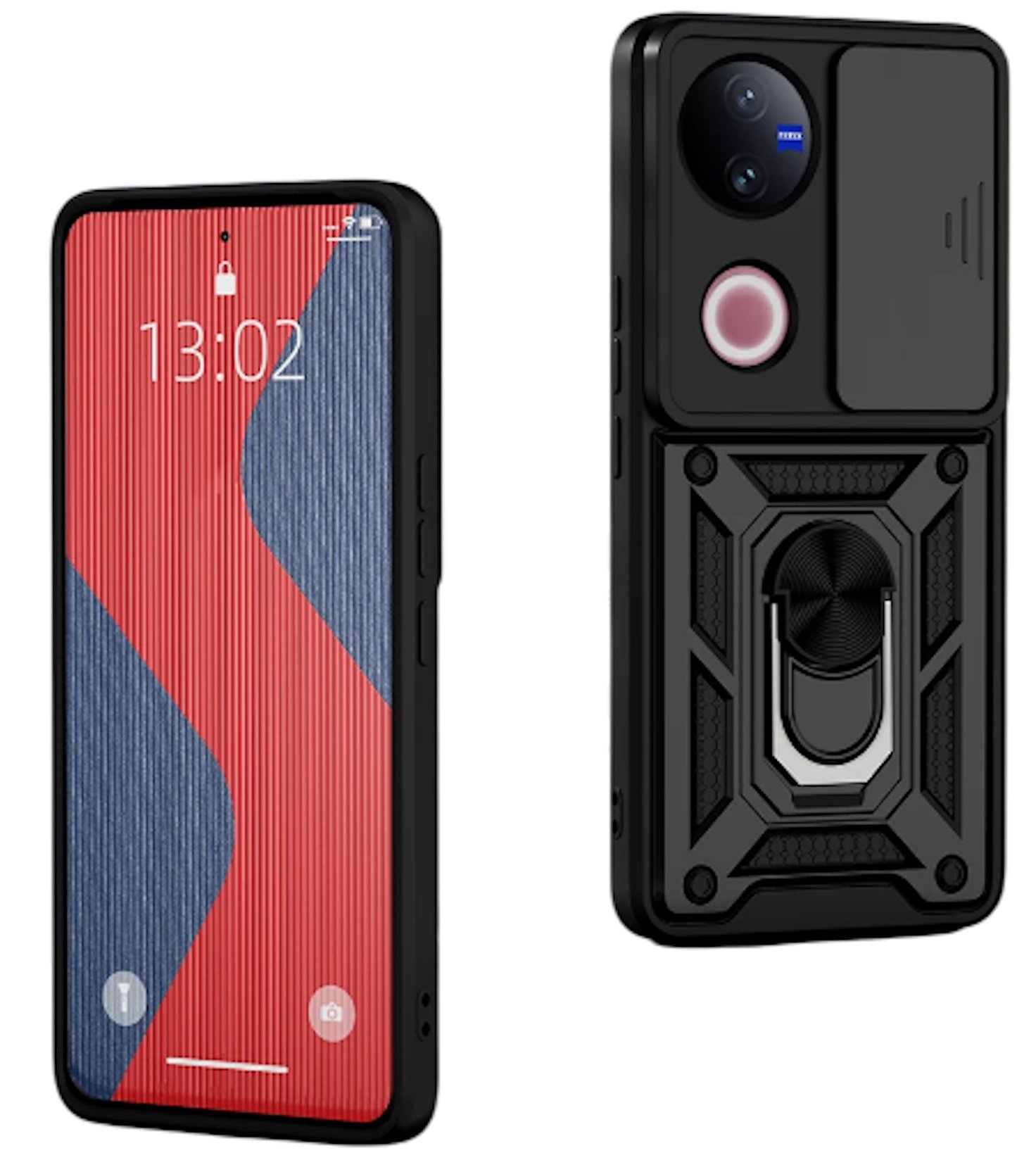 Capa Capinha Armadura C/ Proteção Da Camera Suporte Anel 360 Para Jovi V50 5g