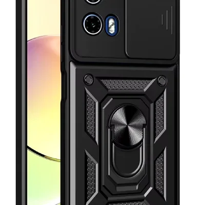 Capa Capinha Armadura C/ Proteção Da Camera Suporte Anel 360 Para Motorola Moto G04 G04s G24