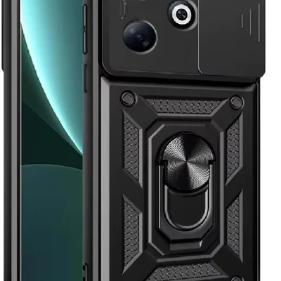 Capa Capinha Armadura C/ Proteção Da Camera Suporte Anel 360 Para Infinix Smart 8 / Smart 8 Pro / Plus