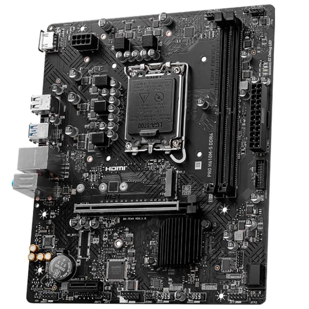 Imagem 2 de 4 do produto Placa Mae (intel) Msi Pro H610m-s Ddr4 LGA 1700 12 13 E 14 Geracao