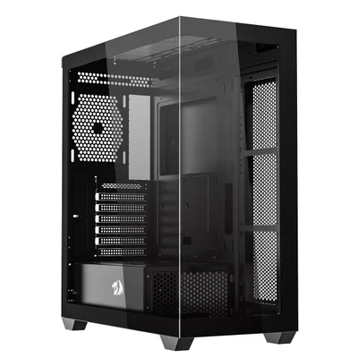 Gabinete Gamer Mid Tower Sem Fan Sem Fonte Ca-609b Deflect Preto Redragon