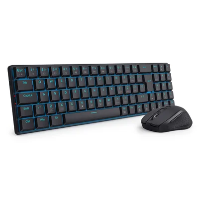 Kit Teclado E Mouse Sem Fio Redragon Bs-8772 Bk Preto