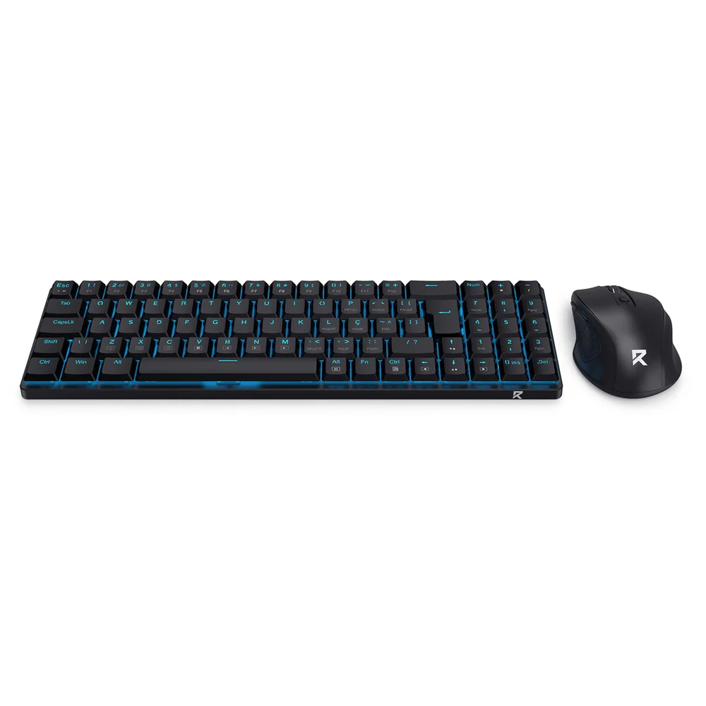 Imagem 2 de 5 do produto Kit Teclado E Mouse Sem Fio Redragon Bs-8772 Bk Preto