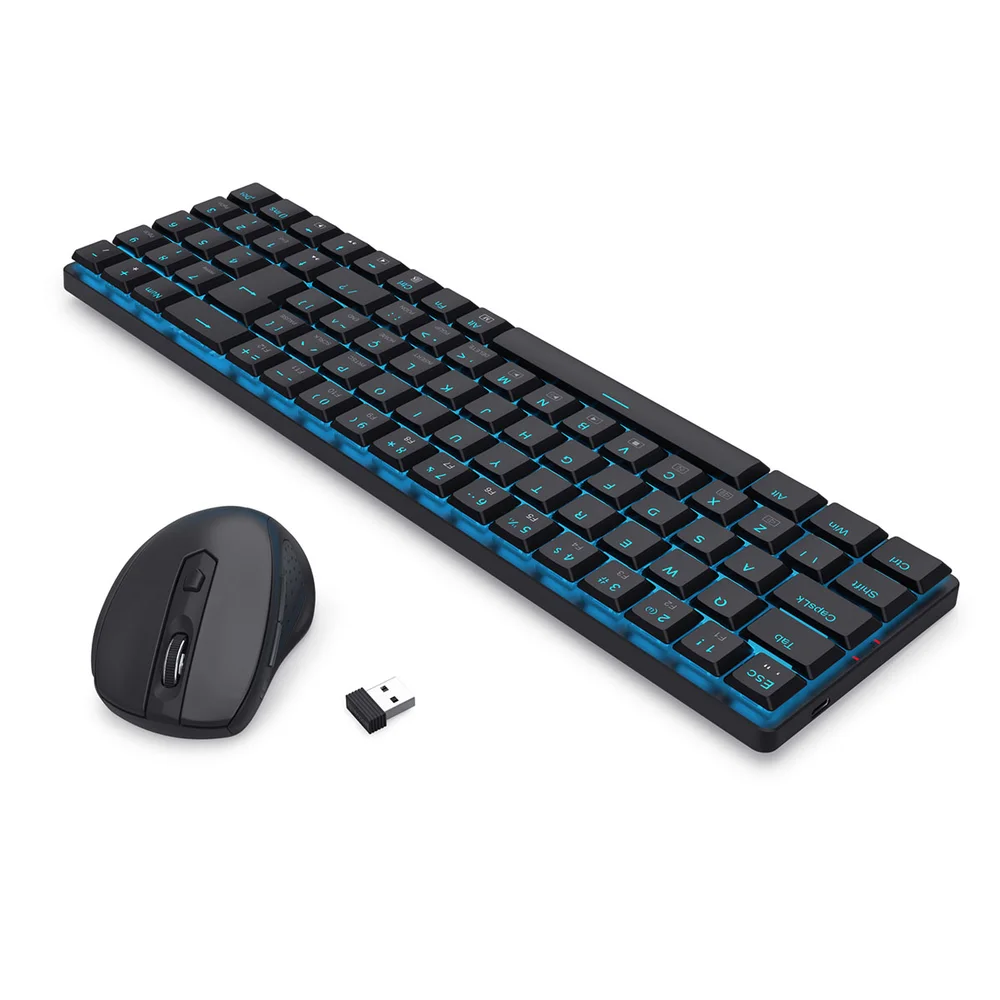 Imagem 5 de 5 do produto Kit Teclado E Mouse Sem Fio Redragon Bs-8772 Bk Preto