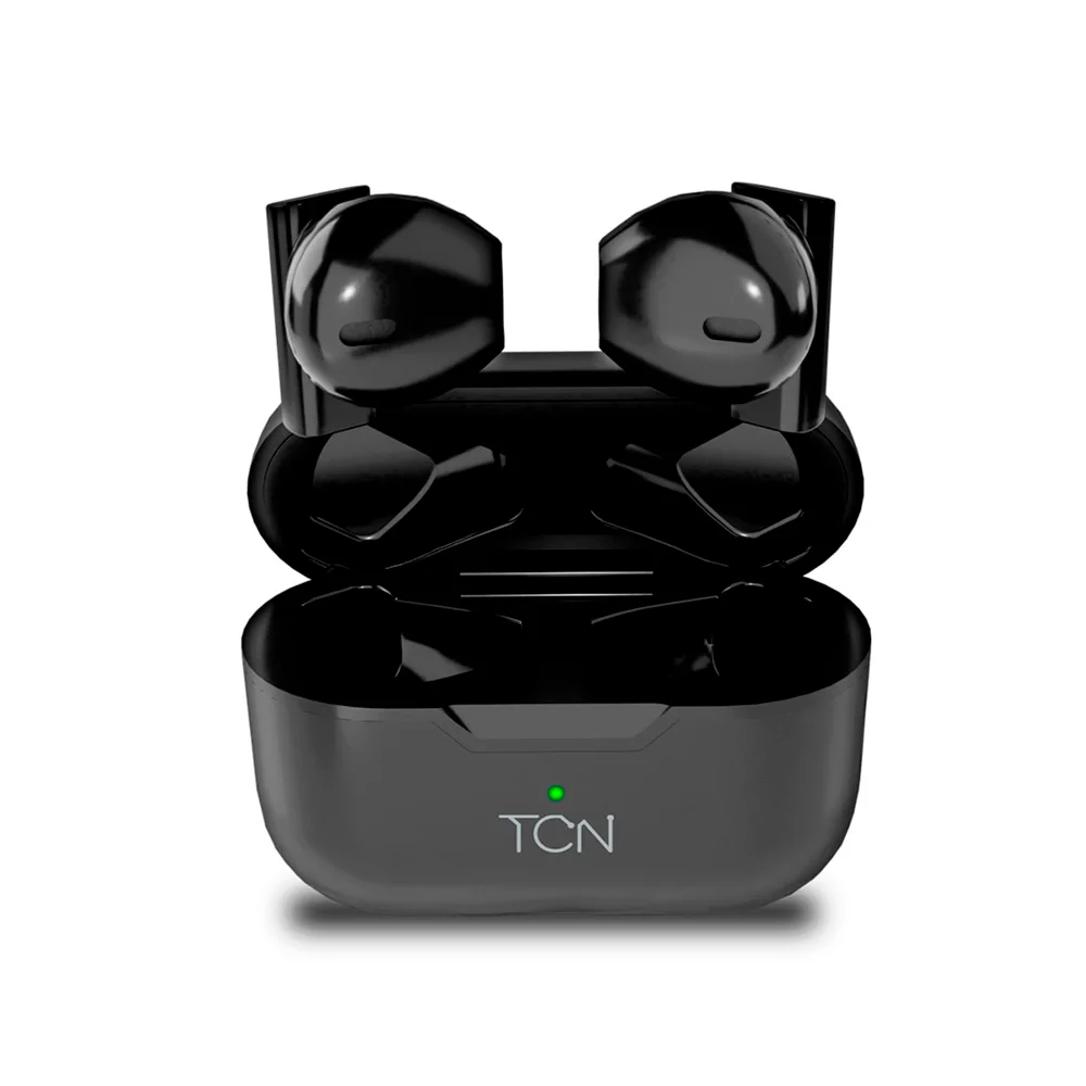 Imagem 2 de 5 do produto Fone De Ouvido Sem Fio Bluetooth 5.3 Tws, Alcance Até 10m, Autonomia 3h, Sensor Touch E Microfone, Tcn Tws - Preto