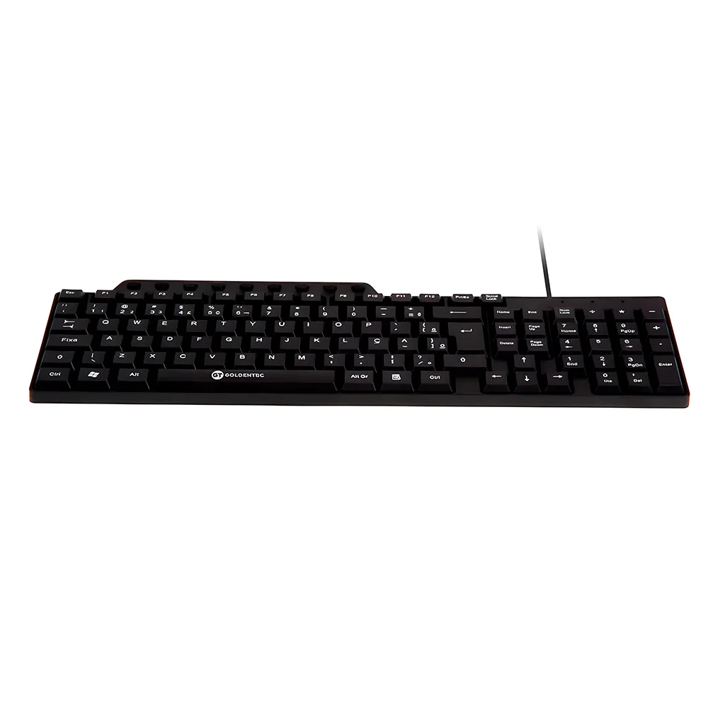 Imagem 4 de 5 do produto Teclado Usb Multimídia Goldentec Gt V3, Abnt2 Com 105 Teclas, 9 Atalhos Multimídia, Cabo 1,2m - Preto