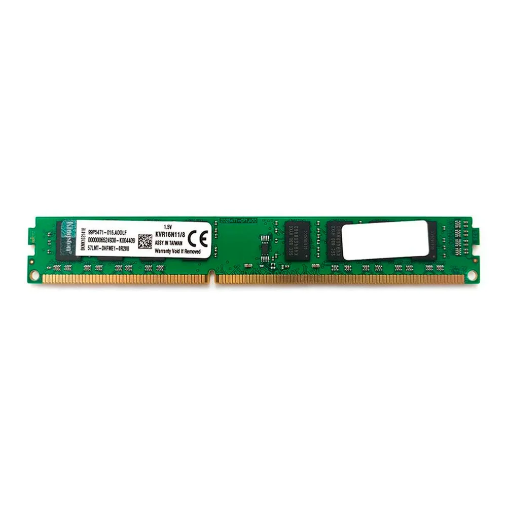 Memória Kingston Ddr3 8GB, 1600mhz, PC3-12800, Cl11, 1.5v, 240-pin Dimm - Kvr16n11/8 Memória Kingston Ddr3 8GB, 1600mhz, PC3-12800, Cl11, 1.5v, 240-pin Dimm - Kvr16n11/8