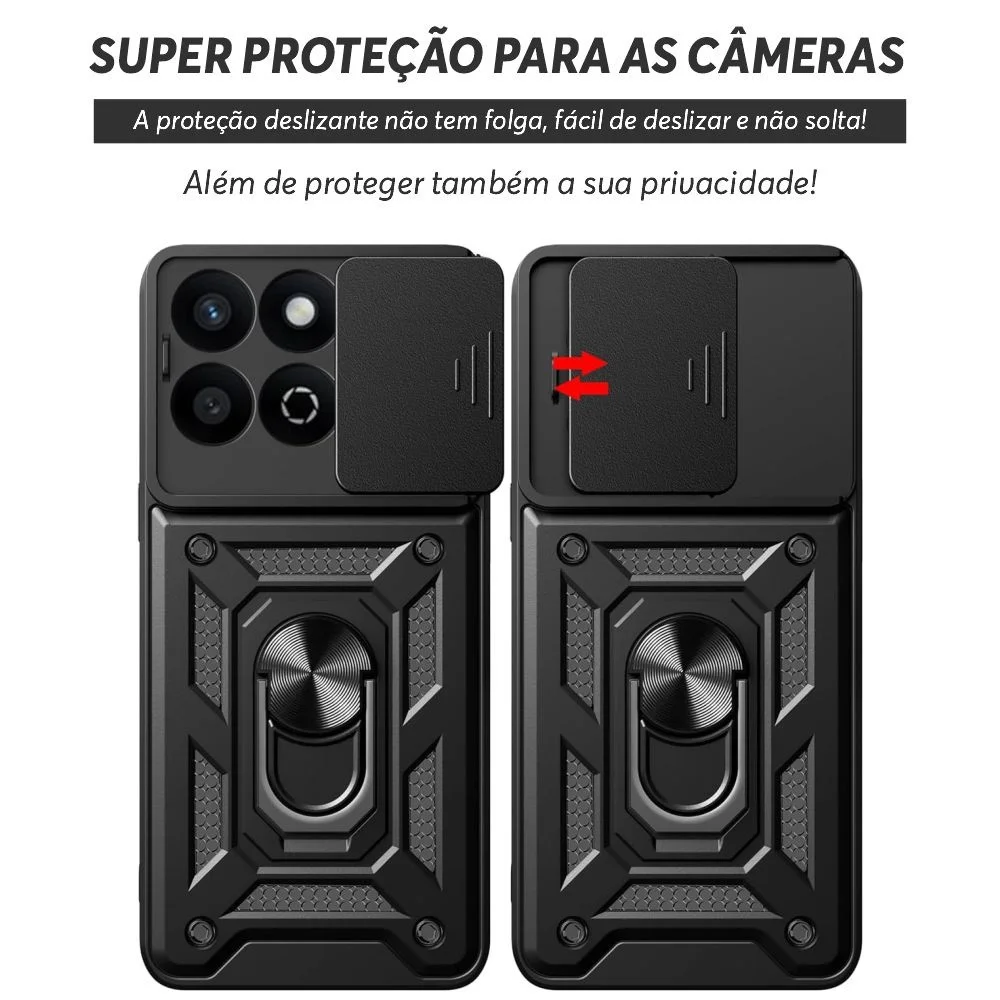 Imagem 2 de 5 do produto Capa Militar P/ Honor 200 Smart - Capinha Case Protetora Anti Impacto Queda Armadura Resistente