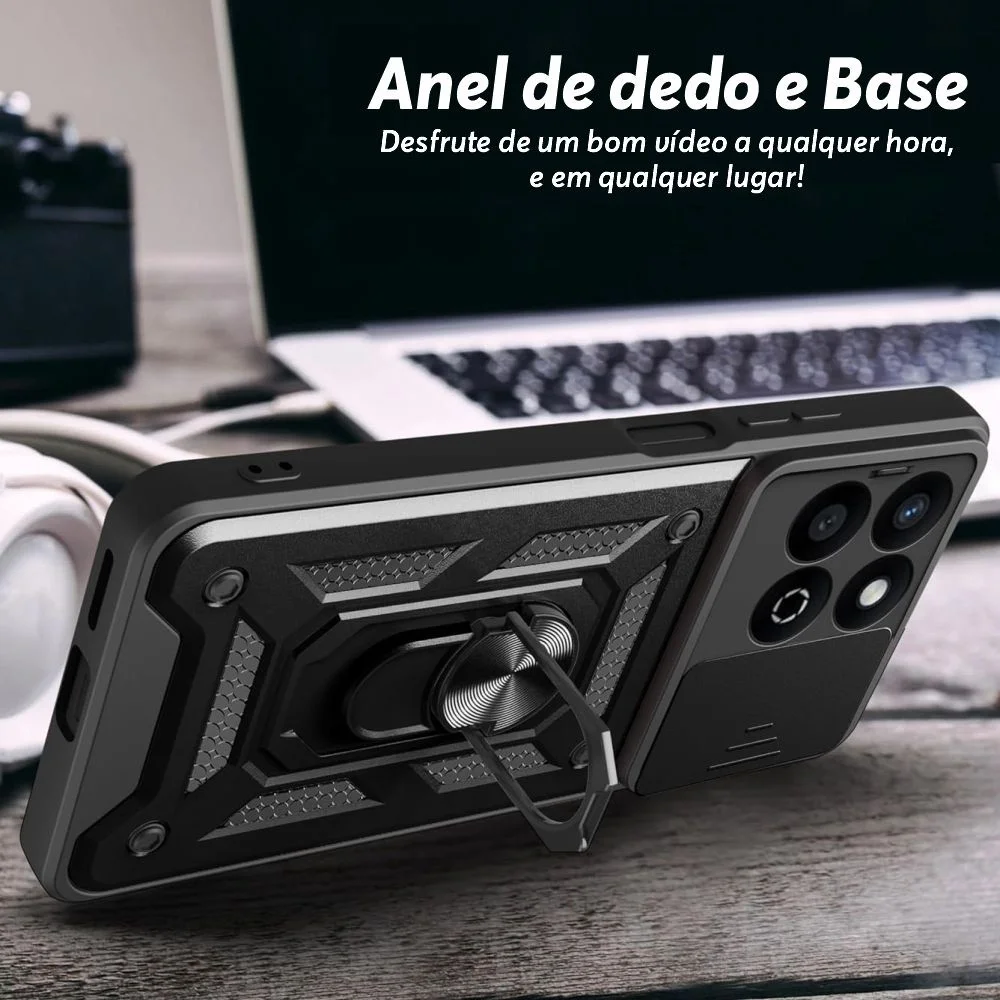 Imagem 3 de 5 do produto Capa Militar P/ Honor 200 Smart - Capinha Case Protetora Anti Impacto Queda Armadura Resistente