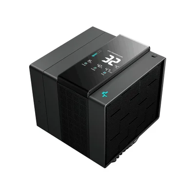 Cooler Para Processador Deepcool Assassin Iv Vc Vision Com 2 Fans Com Display Preto