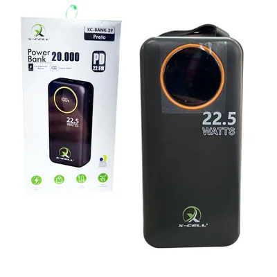 Carregador Portátil Powerbank 24.000mah Usb C Light Preto