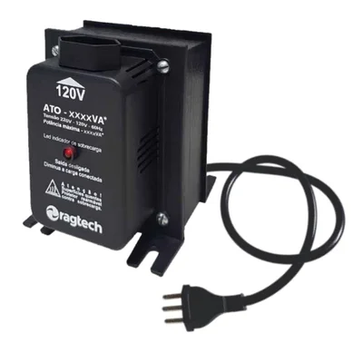 Transformador Ato 2000 Entrada 220v, Saída 120v, Ragtech