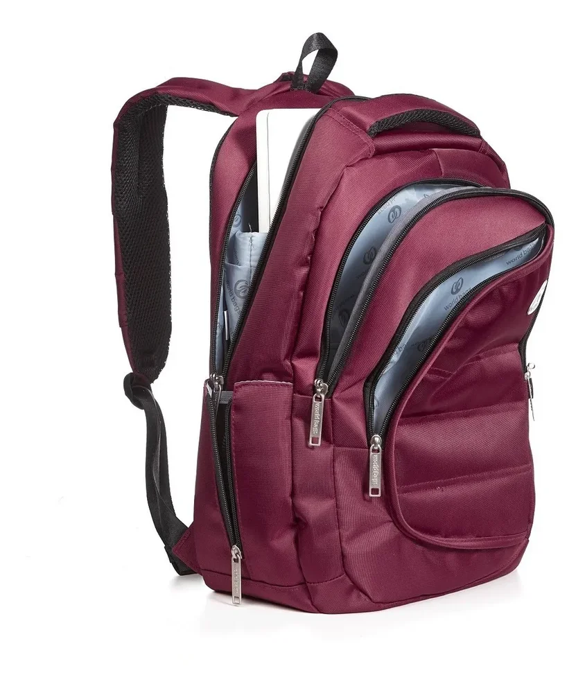 Imagem 2 de 5 do produto Mochila Executiva Laptop Até 15.6 World Bags - Epg-5109c Vermelha