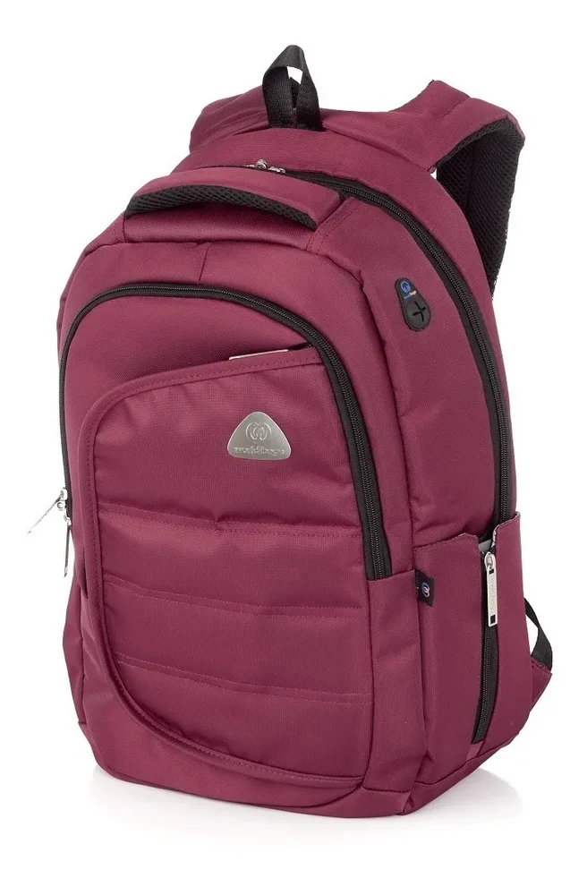 Imagem 4 de 5 do produto Mochila Executiva Laptop Até 15.6 World Bags - Epg-5109c Vermelha