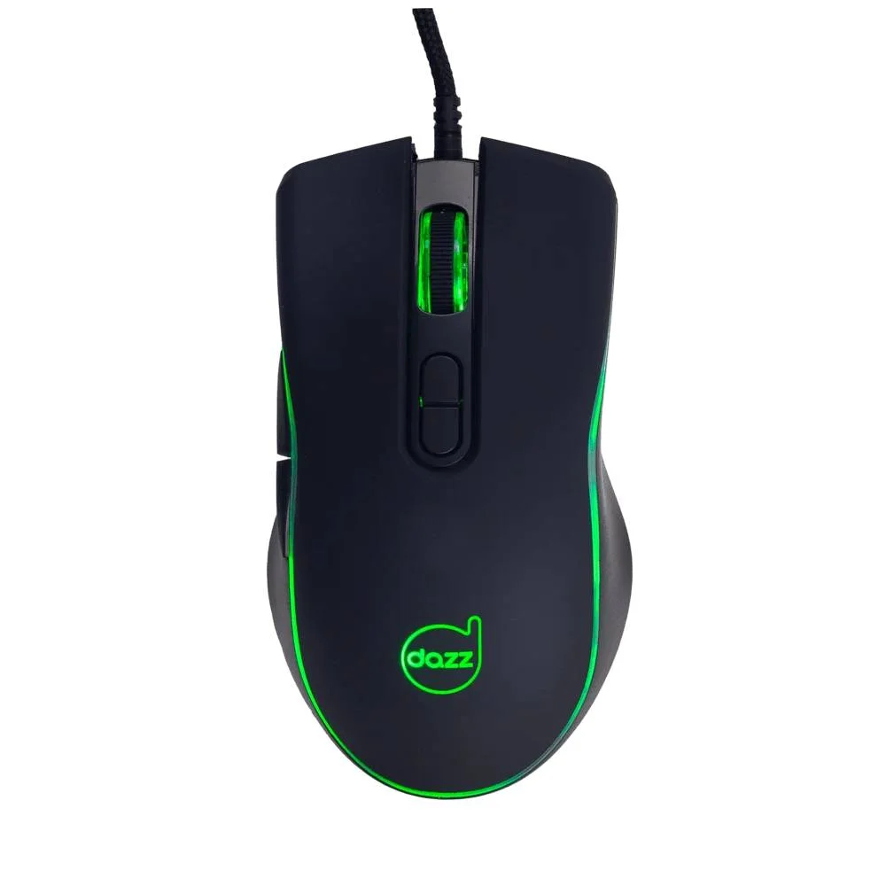 Mouse Gamer Dazz Gmo1000 7 Botões C/ Fio 3600 Dpi Rainbow Preto - 62000178 Mouse Gamer Dazz Gmo1000 7 Botões C/ Fio 3600 Dpi Rainbow Preto - 62000178