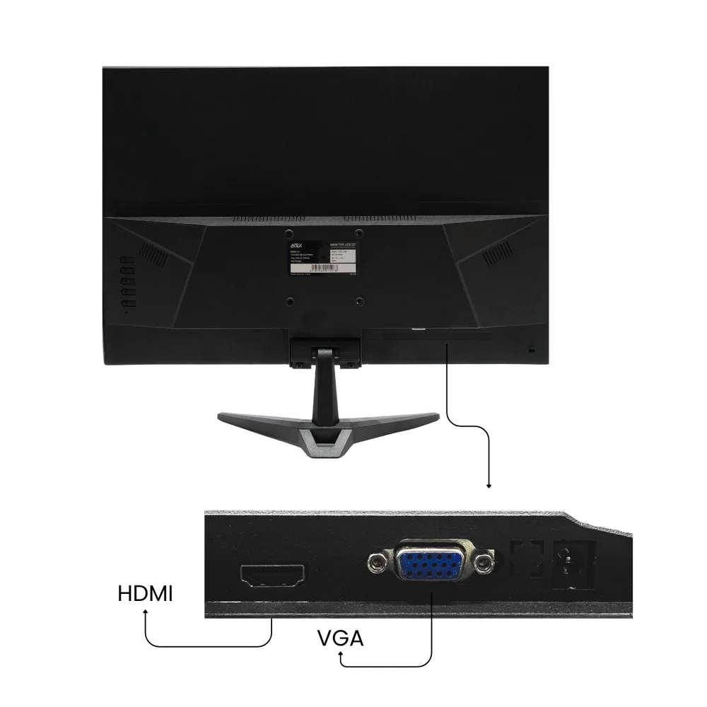 Monitor LED 22" 60hz 5ms, Full Hd 1920 X 1080p, Hd-mi, Vga, Vesa, Gamer, Trabalho Aitek Amo-1022lite Monitor LED 22" 60hz 5ms, Full Hd 1920 X 1080p, Hd-mi, Vga, Vesa, Gamer, Trabalho Aitek Amo-1022lite